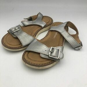 Little Girl's Hanna Andersson Size 8 Silver Sandals Summer Buckle Open Toe‎ Caty